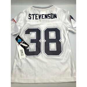 NFL Youth New England Patriots Jersey Shirt #38 Stevenson  Girls Medium 7/8 NEW